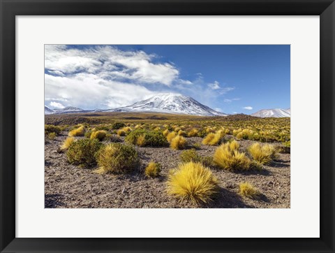 Framed Lascar Volcano in Chile Print