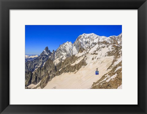 Framed Mont Blanc Mountain As Seen from the Torino Refuge Print