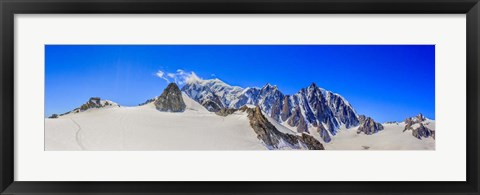 Framed Panoramic View Of the Mont Blanc Massif Print