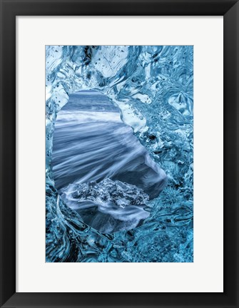 Framed Looking Through Ice, Iceland Print