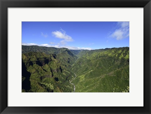 Framed Aerial View Of Koloa, Kauai, Hawaii Print