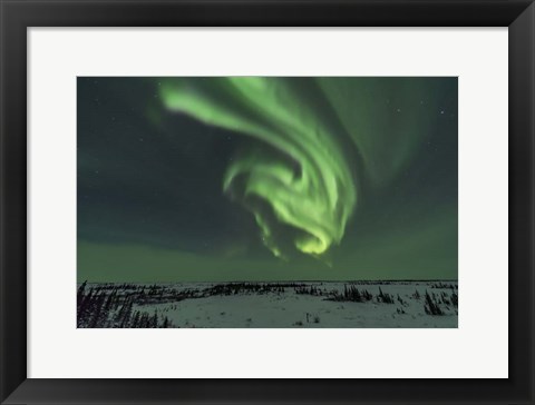 Framed Swirls of Auroral Curtains in the Northeast Sky, Churchill Print