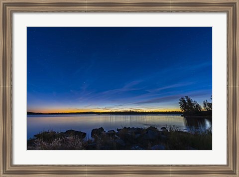 Framed Big Dipper and Arcturus in the Evening Twilight at Tibbitt Lake Print