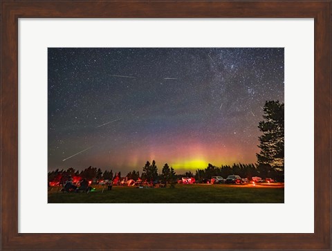 Framed Perseid Meteor Shower and An Aurora Print