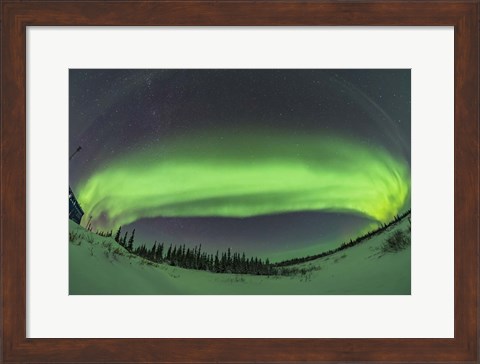 Framed Arc of the Auroral Oval Across the Northern Sky, in Churchill, Manitoba Print