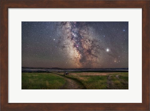 Framed Galactic Centre of the Milky Way at Grasslands National Park Print