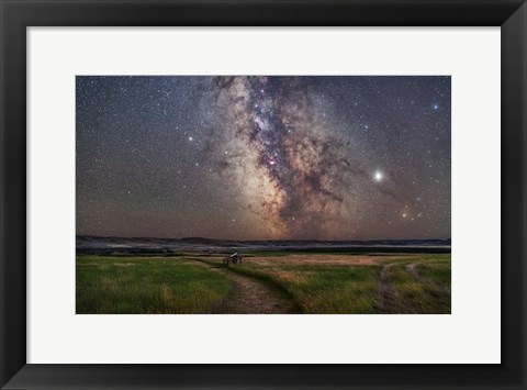 Framed Galactic Centre of the Milky Way at Grasslands National Park Print