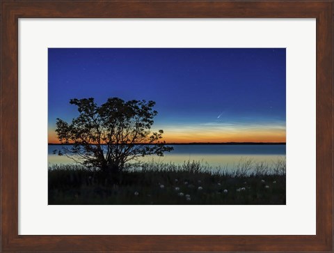 Framed Comet NEOWISE Over Deadhorse Lake Print