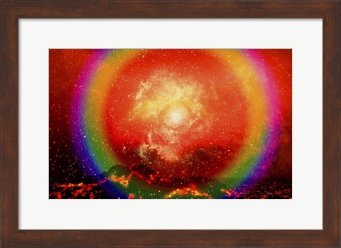 Framed Exploding Supernova, Death of a Star Print