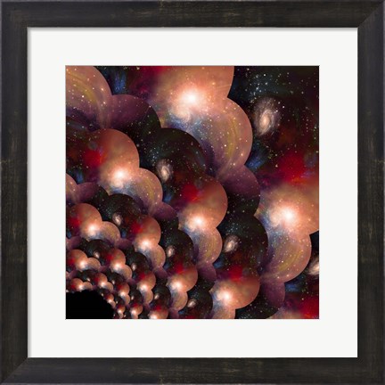 Framed Multi-Layered Spaces Represent Endless Dimensions Print