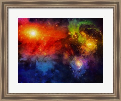 Framed Deep Space Painting Print