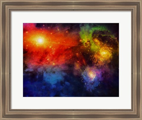 Framed Deep Space Painting Print