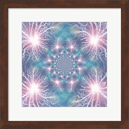 Framed Abstract Fractal Composition Print