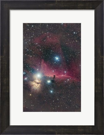 Framed Horsehead Nebula and Flame Nebula Print