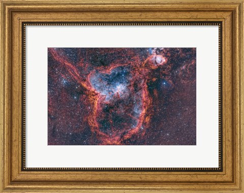 Framed Heart Nebula, Ic 1805 Print