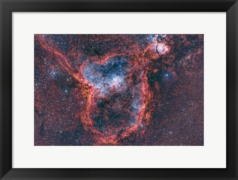 Framed Heart Nebula, Ic 1805 Print