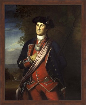 Framed George Washington as a Colonel during The French and Indian War Print