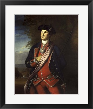 Framed George Washington as a Colonel during The French and Indian War Print