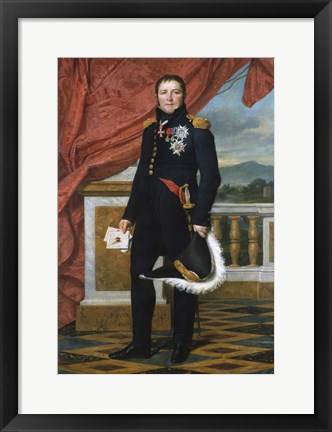 Framed French General and Statesman Etienne Maurice Gerard Print