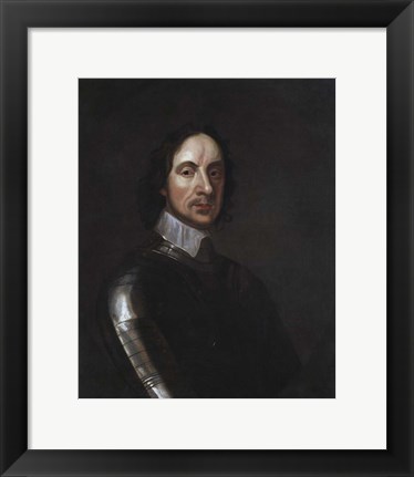 Framed English Military and Political leader Oliver Cromwell Print