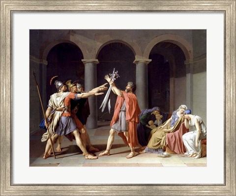 Framed Three ancient Roman Horatii Brothers Print