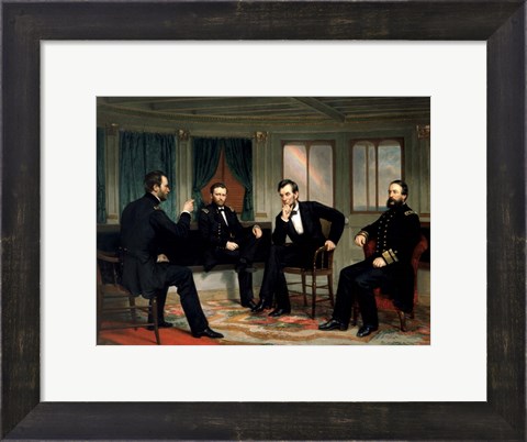 Framed Historic Meeting of the Union High Command during The American Civil War Print