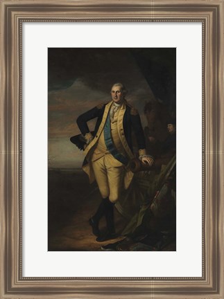 Framed George Washington after the Battle of Princeton Print