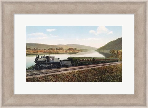 Framed Black Diamond Express Train Print