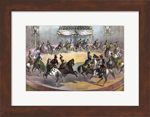 Framed Circus Grand Finale, circa 1872 Print