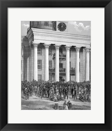 Framed Crowd at Capitol Building in Montgomery, Alabama, for the inauguration of Jefferson Davis Print