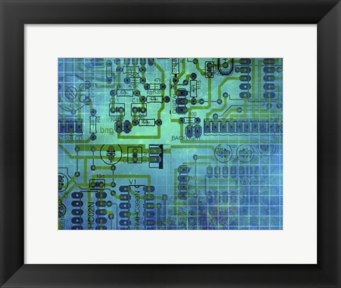 Framed Printed Circuit Technology Print