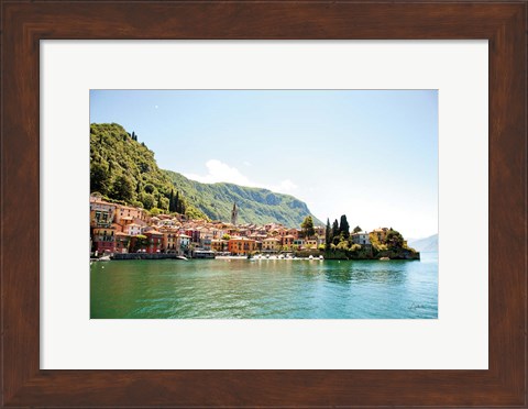 Framed Lake Como Village I Print