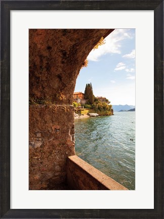 Framed Lake Como Archway Print