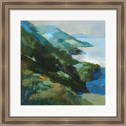 Framed Rocky Shoreline I Print