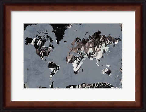 Framed Love the World Map Print