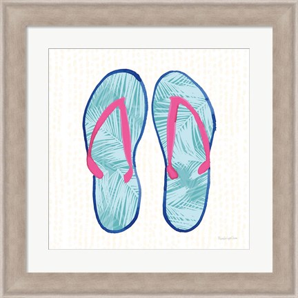 Framed Laguna Flipflops II Print