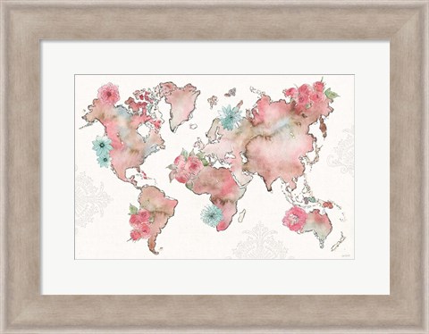 Framed Vintage Travel I Print