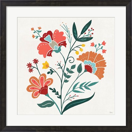 Framed Floral Style II Print