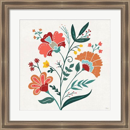 Framed Floral Style II Print