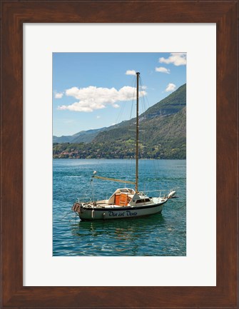 Framed Lake Como Boats II Print