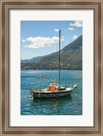 Framed Lake Como Boats II Print