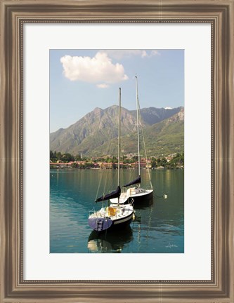 Framed Lake Como Boats I Print