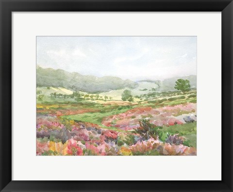 Framed Field of Flowers Print