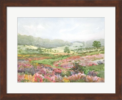 Framed Field of Flowers Print