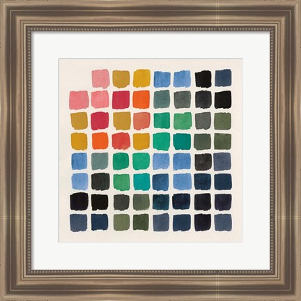 Framed Retro Color Chart Print