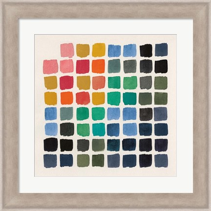 Framed Retro Color Chart Print