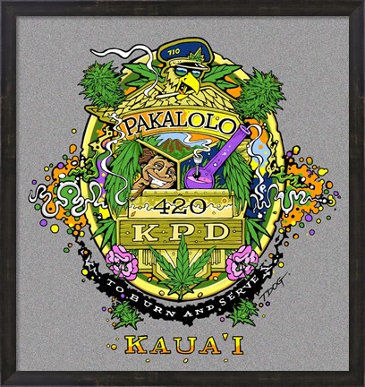 Framed Pakalolo KPD Badge Print