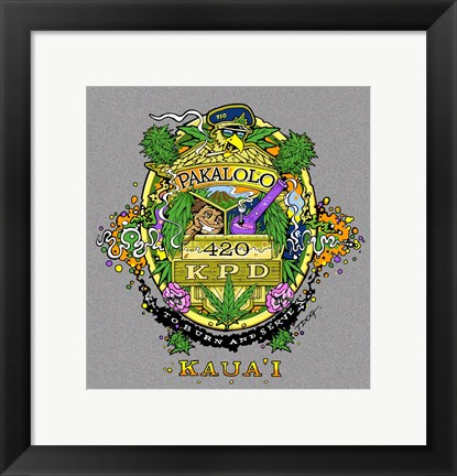 Framed Pakalolo KPD Badge Print