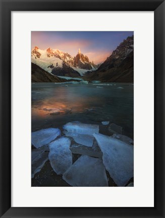 Framed Frozen Morning - Laguna Torre Print