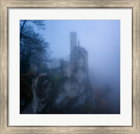 Framed Castle in the Mist Print